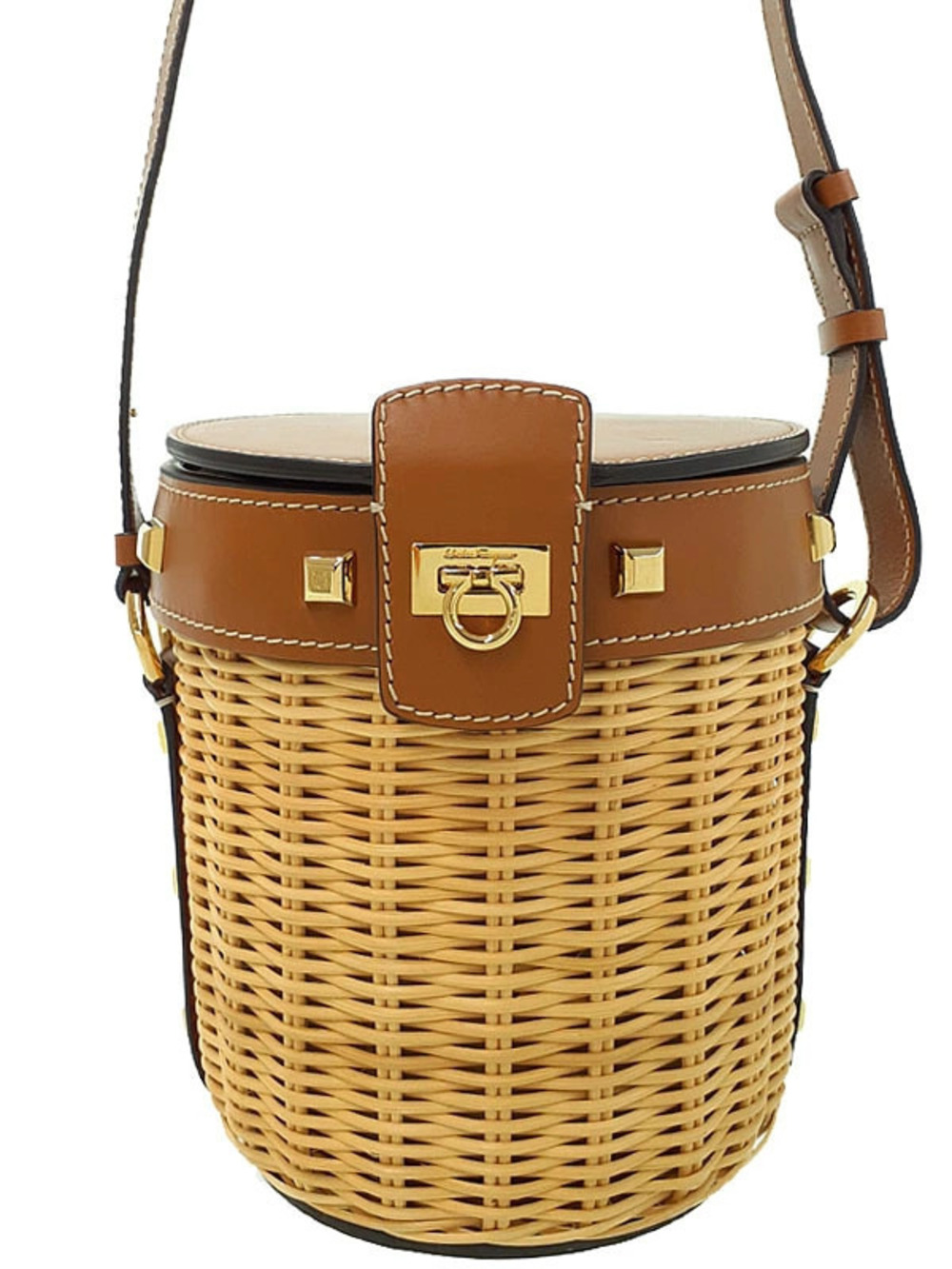 Salvatore Ferragamo Gancini Bucket Bag Shoulder